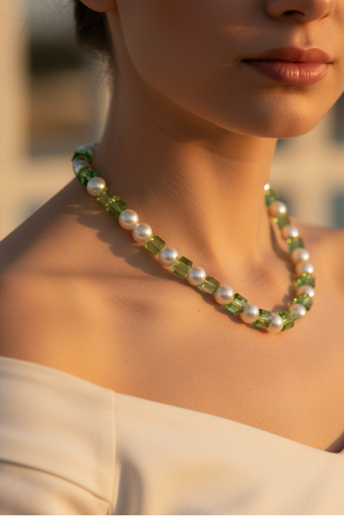 Lush Yeşil Senfoni Swarovski Kolye Lush Yeşil Senfoni Swarovski Kolye