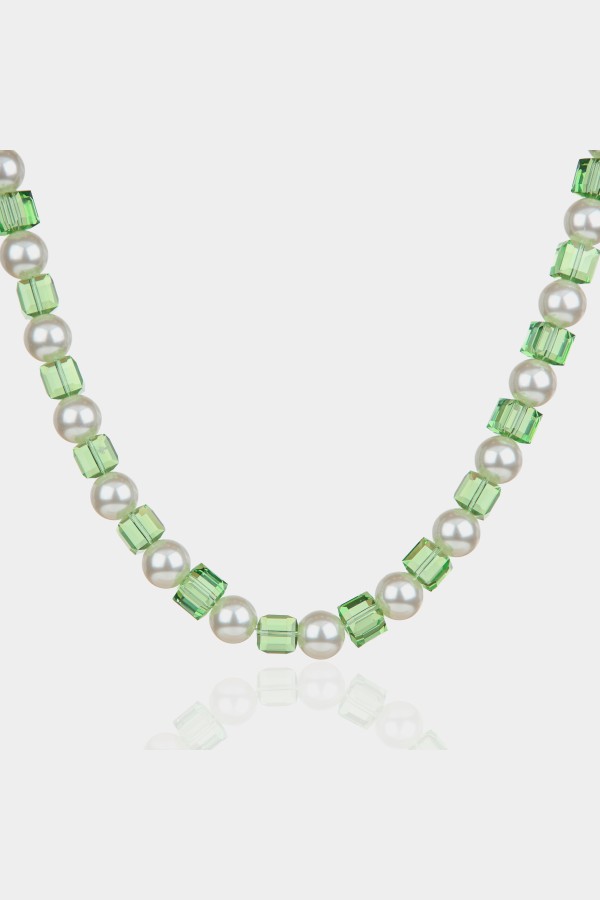 Lush Yeşil Senfoni Kristal Kolye