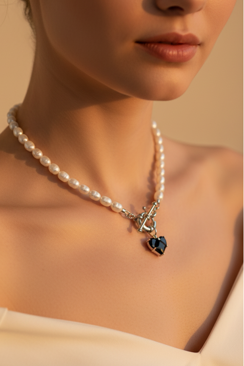 Gece Işıltısı İnci Kolye