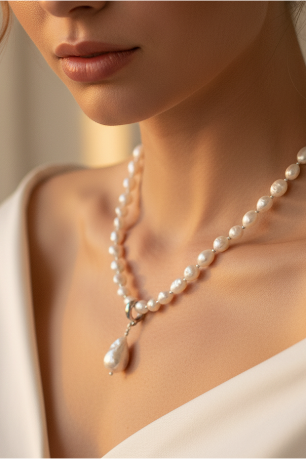 Barok İnci Damla Kolye