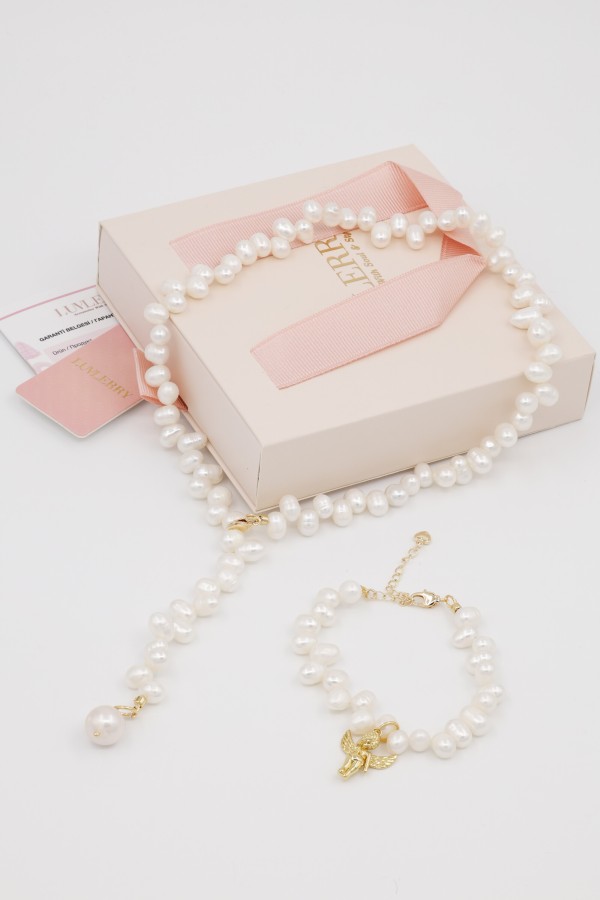 Angel Doğal İnci Takı Seti