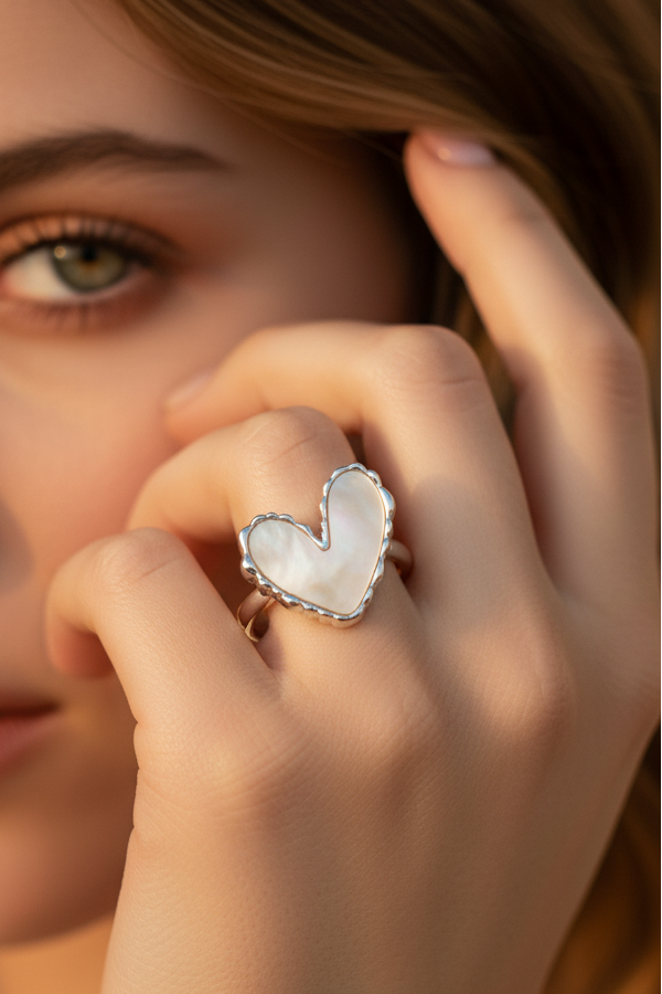 Gümüş Kalp Yüzük