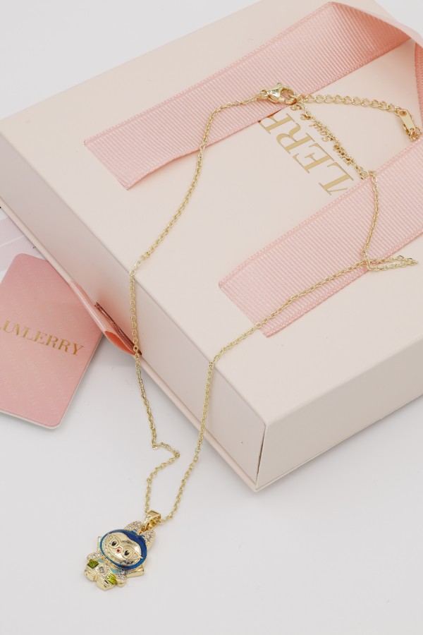 Labubu Elf Taşlı Kolye