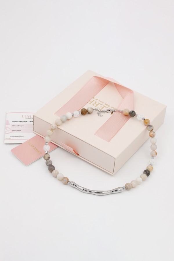 Piece Doğal Taş Kolye