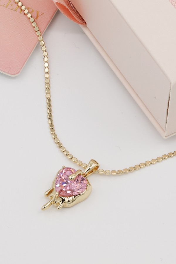 Xuping Taşlı Kalp Kolye